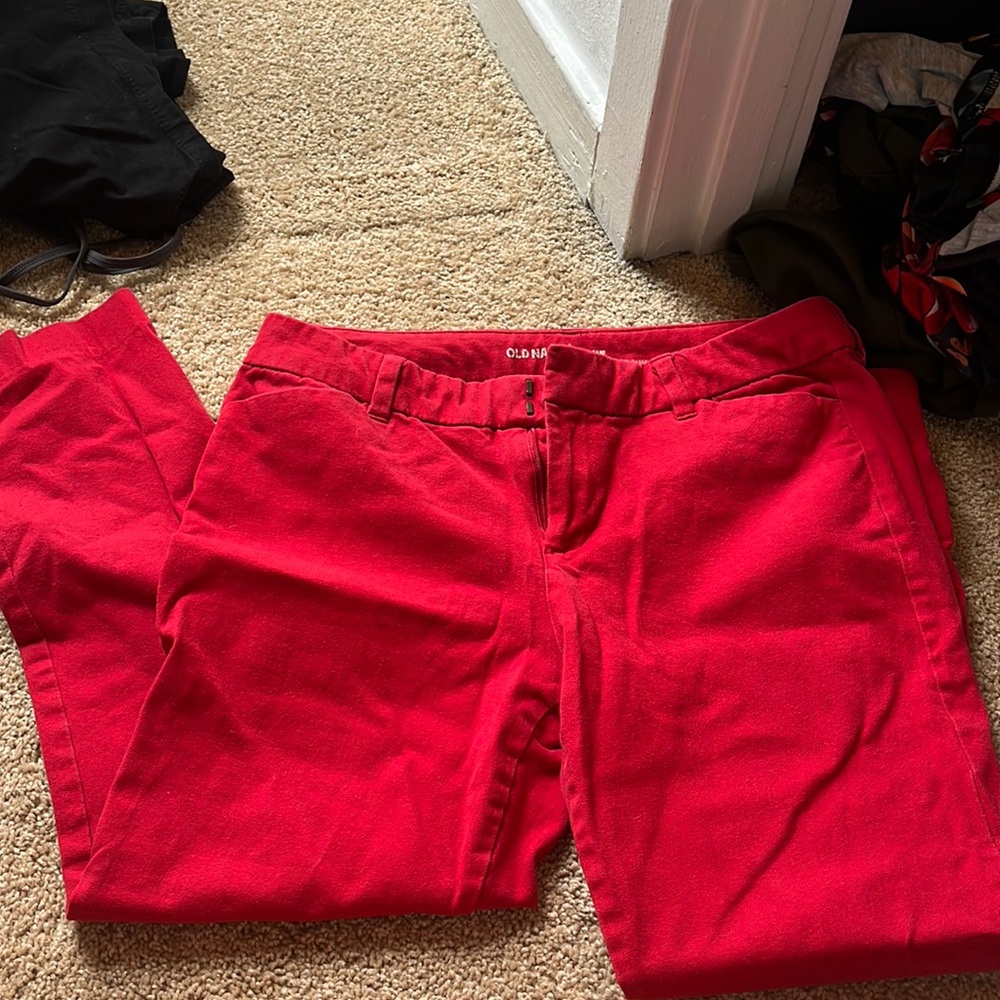 Red pixie pants